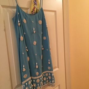 Beaded Spaghetti Strap French Connection Dress